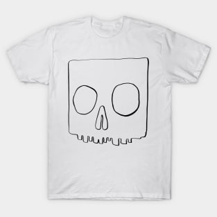 Hand-drawn square skull T-Shirt